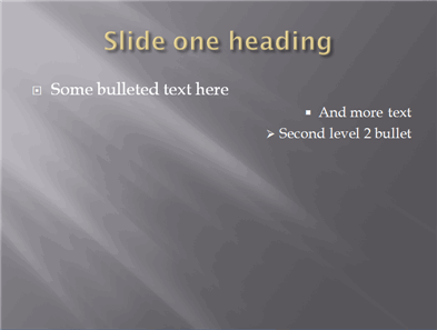 Slide text styles